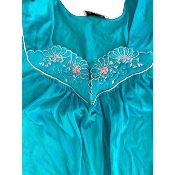 Vanity Fair Blue Short Sleeve Top & Bottom 2 Piece Pajama Set Size M - Picture 4 of 6